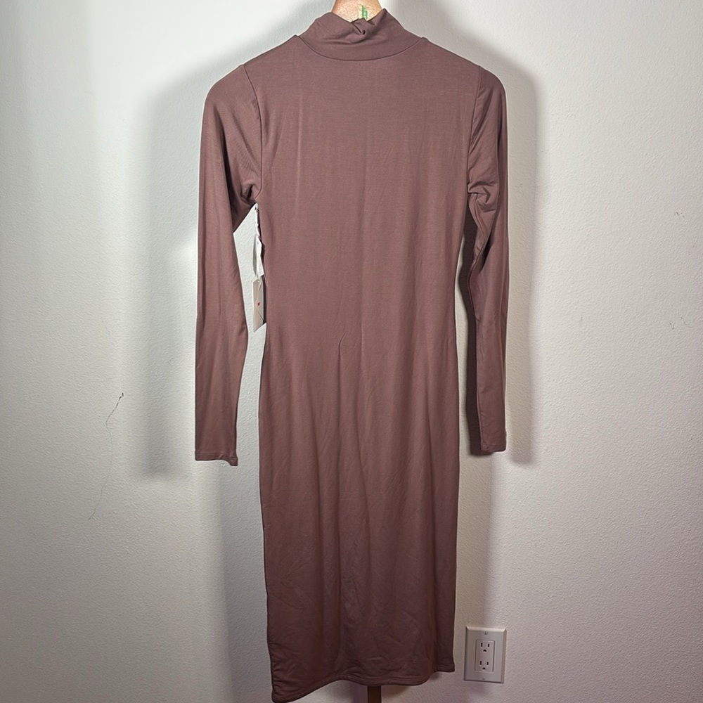 NEW Good American Sundown Turtleneck Bodycon Dress 2 - Picture 5 of 6